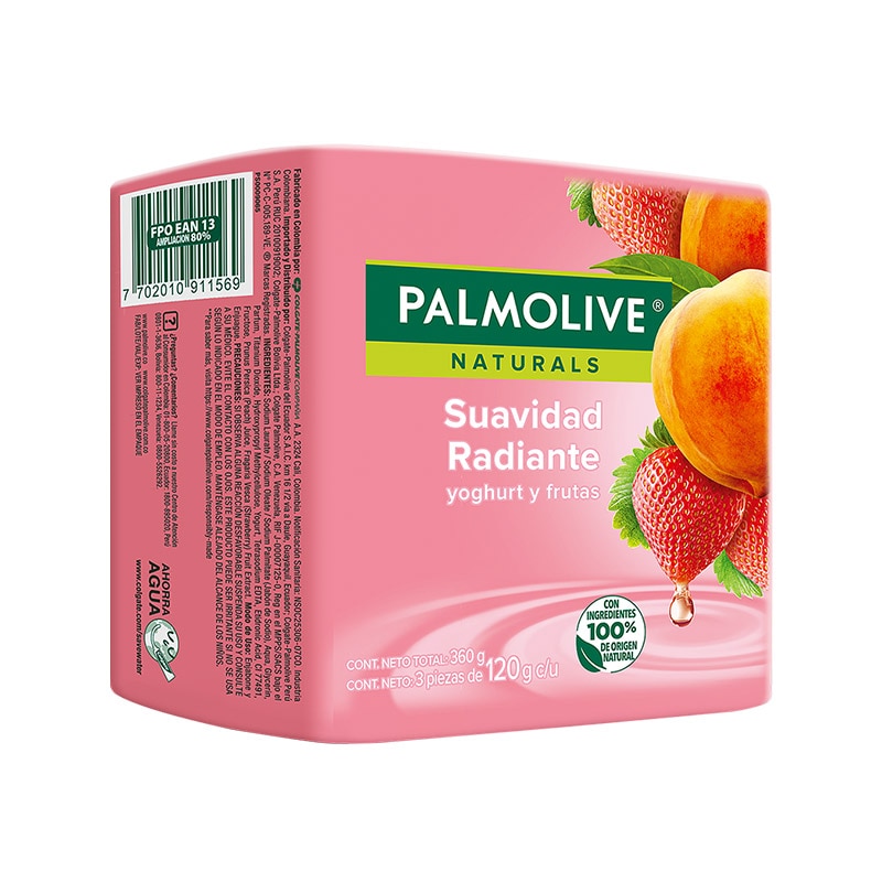 Palmolive® Naturals Suavidad Radiante Yoghurt y Frutas Jabón en barra